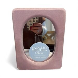 Badgley Mischka Bride Wedding Purple Velour‎ TableTop Mirror NEW